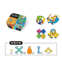 Магнітний конструктор XC-D 15 Штрих = 60875 (120/2) 16 деталей, в коробці