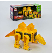 Магнітний конструктор LQ 625 (16/2) "Динозавр", 20 деталей, світло, звук, в коробці