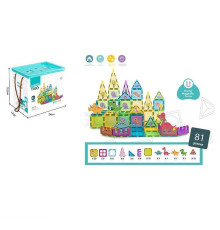 Магнітний конструктор CH 1119 (12) 81 деталь, фігурки динозаврів, в коробці