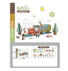 Магнітний конструктор CH 1210 (12) 56 деталей, фігурки тварин, в коробці