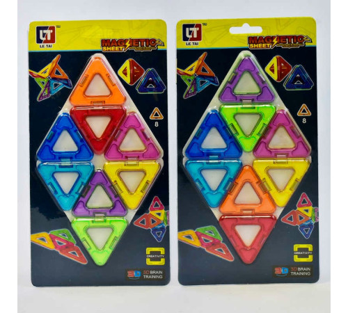 Магнітний конструктор LT 1005 (200/2) 8 деталей, на листі Магнітний конструктор LT 1005 (200/2) 8 деталей, на листі