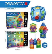 Магнітний конструктор AQ 2272 (36/2) 176 елементів, різні форми деталей, в коробці