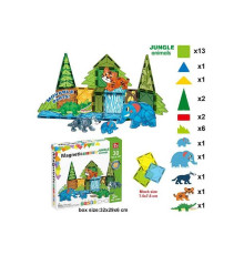 Магнітний конструктор SQ 68001-2 (16) 30 деталей, 5 об’ємних фігурок тварин, в коробці