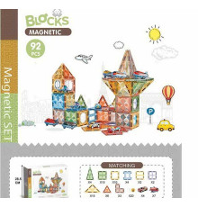 Магнітний конструктор CH 1193 (8) “Аеропорт”, 92 деталі, 7 літаків, 4 машинки, в коробці