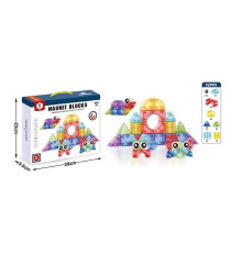 Магнітний конструктор HD 141 A (60/2) 32 деталі, магнітні очі, різні фігури, в коробці