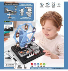 Електронний конструктор DL 0103 (48) 67 деталей, колесо огляду з мішенями обертається, механічний пістолет, шестерні, перемикач, від батарейок, в коробці