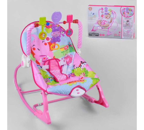 Шезлонг-качалка 898-932 (8) 3 брязкальця, музика, вібрація, в коробці – в наличии! Купите сейчас у KAZKOVA