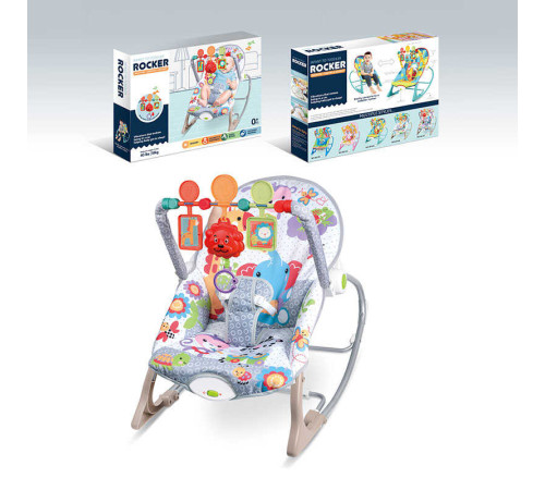 Шезлонг 68157-1 (8) мелодії, 3 підвіски, заспокійлива вібрація, в коробці – в наличии! Купите сейчас у KAZKOVA