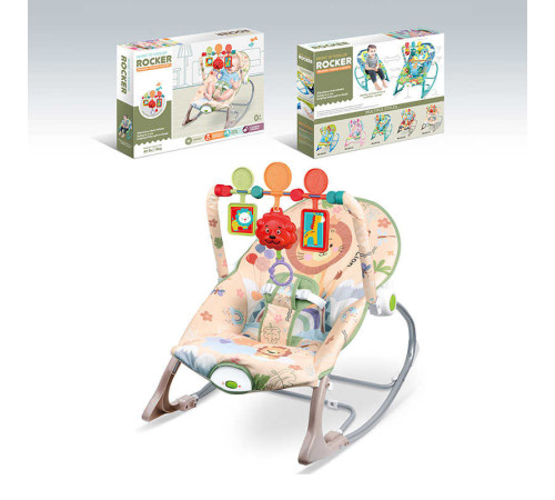 Шезлонг 68170-1 (8) мелодії, 3 підвіски, заспокійлива вібрація, в коробці – в наличии! Купите сейчас у KAZKOVA