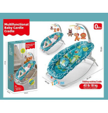 Шезлонг 8788 (6) 80х44х73 см, 3 м’які підвіски-брязкальця, заспокійлива вібрація, на батарейках, мелодія, карусель, коробці