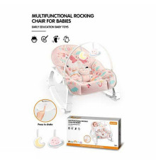 Шезлонг YK 7007 A (6) заспокійлива вібрація, дуга з підвісками, на батарейках, регулювання положення, пискавка, в коробці