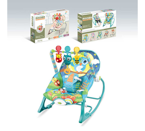 Шезлонг 68144-1 (8) мелодії, 3 підвіски, заспокійлива вібрація, в коробці – в наличии! Купите сейчас у KAZKOVA