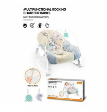 Шезлонг YK 7007 C (6) заспокійлива вібрація, дуга з підвісками, на батарейках, регулювання положення, пискавка, в коробці
