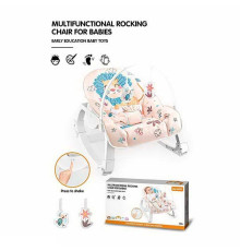 Шезлонг YK 7007 E (6) заспокійлива вібрація, дуга з підвісками, на батарейках, регулювання положення, пискавка, в коробці