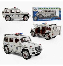 Машина 32968 (24/2) "Авто Експерт", "Поліція", інерція, звук, підсвічування, відчиняються двері, багажник, капот, масштаб 1:24, в коробці
