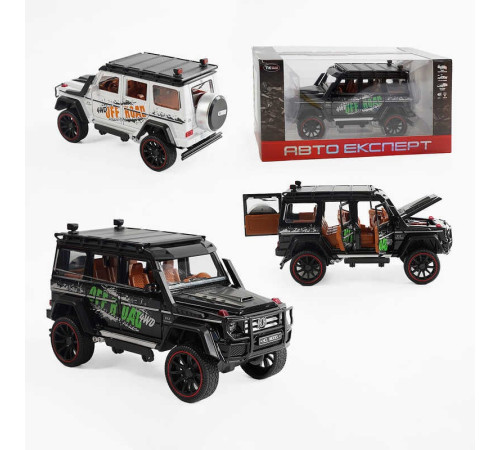 Джип RS-70014 (36/2) "Авто Експерт", 2 кольори, металопластик, масштаб 1:22, світло, звук, інерція, відчиняються двері, багажник та капот, в коробці