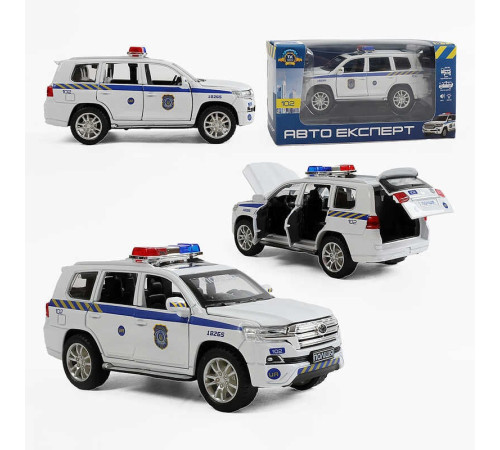 Машина 41153 (72/2) "Авто Експерт", масштаб 1:32, світло, звук, інерція, відчиняються двері, багажник, капот, в коробці