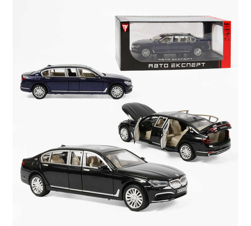 Машинка RS-61337 (24) "Авто Експерт", 2 кольори, металопластик, 1:24, звук, світло, інерція, відчиняються двері, багажник та капот, в коробці