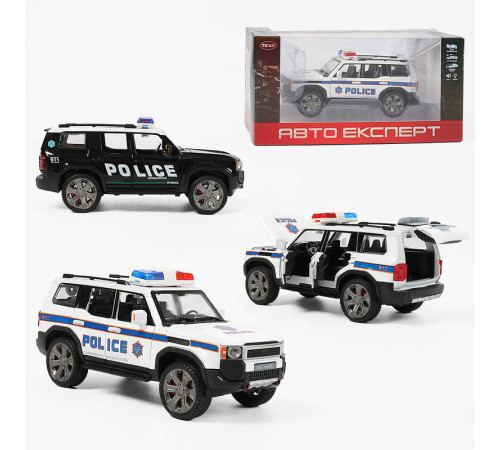 Джип RS-40895 (36/2) "Авто Експерт", "Поліція", металопластик, масштаб 1:22, світло, звук, інерція, відчиняються двері, багажник та капот, в коробці