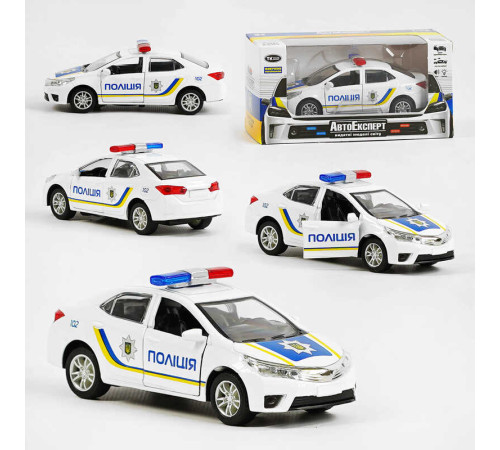 Машинка металопластикова ТК 0499 (192/2) "АвтоЕксперт", масштаб 1:36, світло, звук, інерція, відчиняються двері, ОЗВУЧЕНО УКРАЇНСЬКОЮ