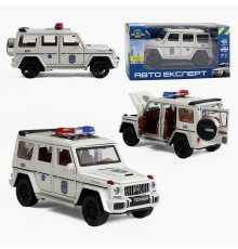 Машина 41393 (72/2) "Авто Експерт", "Поліція", металопластик, 1:32, звук, світло, інерція, відкриваються двері, в коробці