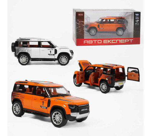 Джип RS-47621 (36/2) "Авто Експерт", 2 кольори, металопластик, масштаб 1:22, світло, звук, інерція, відчиняються двері, багажник та капот, в коробці