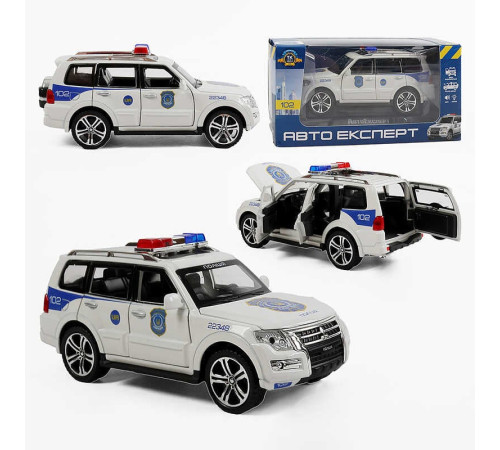 Машина 51282 (72/2) "Авто Експерт", масштаб 1:32, світло, звук, інерція, відчиняються двері, багажник, капот, в коробці