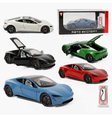 Машинка RS-03612 (24) "Авто Експерт", 5 кольорів, електромобіль, зарядна станція, металопластик, масштаб 1:24, звук, світло, інерція, відчиняються двері, в коробці, ВИДАЄТЬСЯ ТІЛЬКИ МІКС ВИДІВ