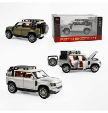 Джип RS-59023 (36) "Авто Експерт", 2 кольори, металопластик, масштаб 1:22, світло, звук, інерція, відчиняються двері, багажник та капот, в коробці