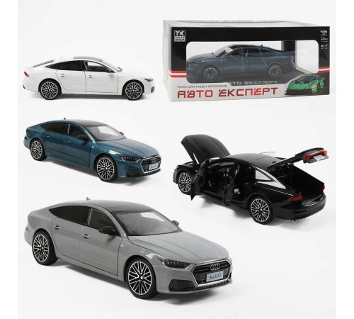 Машинка 1904-17 (24/2) "Авто Експерт", 4 кольори, металопластик, 1:24, звук, світло, інерція, відчиняються двері, у коробці, ВИДАЄТЬСЯ ТІЛЬКИ МІКС ВИДІВ