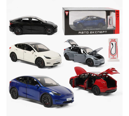 Машинка RS-81104 (24) "Авто Експерт", 5 кольорів, електромобіль, зарядна станція, металопластик, масштаб 1:24, звук, світло, інерція, відчиняються двері, в коробці, ВИДАЄТЬСЯ ТІЛЬКИ МІКС ВИДІВ