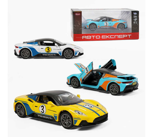 Машинка TX-96680 (48/2) "Авто Експерт", 3 кольори, металопластик, масштаб 1:22, світло, звук, інерція, відчиняються двері, багажник та капот, в коробці, ВИДАЄТЬСЯ ТІЛЬКИ МІКС ВИДІВ