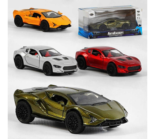 Машинка MG - 12551 (120/2) "Авто Експерт", 4 види, металопластик, 1:36, звук, світло, інерція, відчиняються двері, в коробці, ВИДАЄТЬСЯ МІКС ВИДІВ