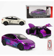 Машинка RS-91346 (24) "Авто Експерт", 2 кольори, електромобіль, зарядна станція, металопластик, масштаб 1:24, звук, світло, інерція, відчиняються двері, в коробці