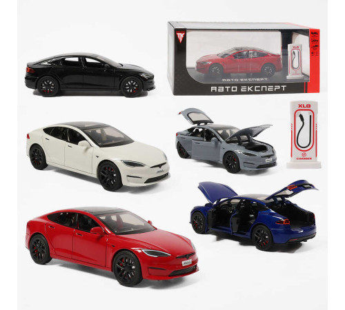 Машинка RS-10282 (24) "Авто Експерт", 5 кольорів, електромобіль, зарядна станція, металопластик, масштаб 1:24, звук, світло, інерція, відчиняються двері, в коробці, ВИДАЄТЬСЯ ТІЛЬКИ МІКС ВИДІВ