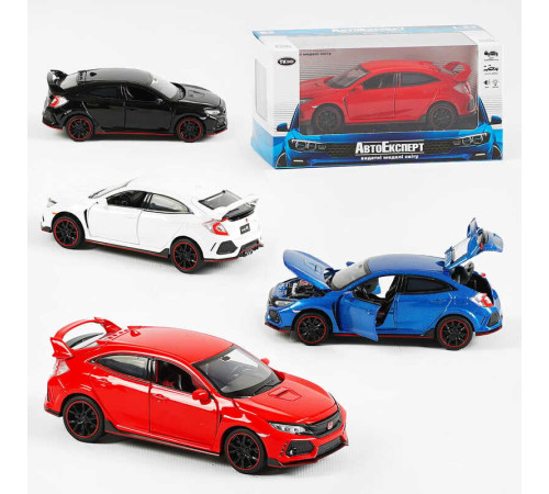 Машина металопластик LF - 85358 (72) "Авто Експерт", 4 кольори, 1:32, світло, звук, інерція, відчиняються двері, багажник, капот, в коробці