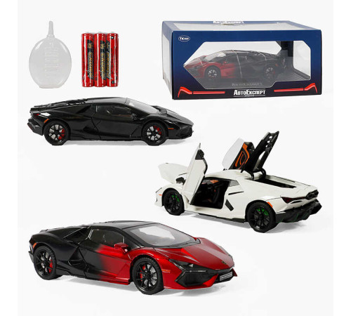 Машинка GT - 15622 (24/2) "Авто Експерт", 3 кольори, металопластик, 1:24, звук, світло, інерція, парогенерація, відчиняються двері, капот, багажник, у коробці, ВИДАЄТЬСЯ МІКС ВИДІВ