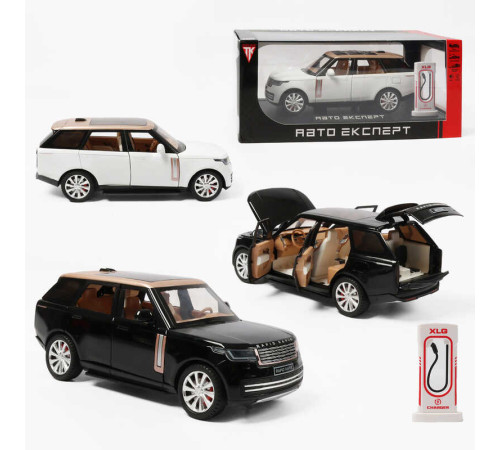 Машинка RS-15526 (24) "Авто Експерт", 2 кольори, електромобіль, зарядна станція, металопластик, масштаб 1:24, звук, світло, інерція, відчиняються двері, в коробці