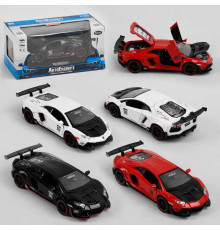 Машинка 34722 (72/2) "Авто Експерт", 3 кольори, металопластик, 1:32, світло, звук, інерція, відчиняються двері, багажник, капот, в коробці