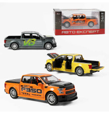 Машинка TX 33912 (48/2) "Авто Експерт", 3 види, металопластик, масштаб 1:22, світло, звук, інерція, відчиняються двері, багажник та капот, в коробці, ВИДАЄТЬСЯ МІКС