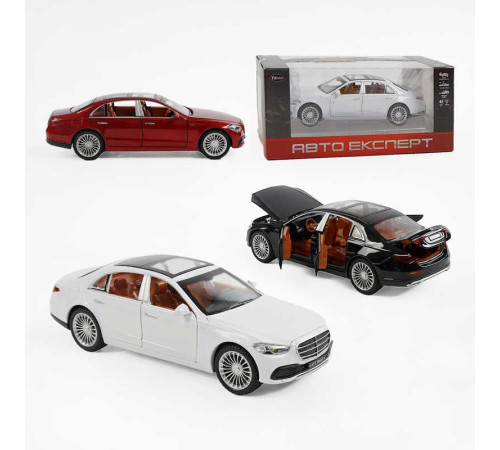 Машина TX 55070 (48/2) "Авто Експерт", 3 види, металопластик, масштаб 1:22, світло, звук, інерція, відчиняються двері, багажник, в коробці,МІКС