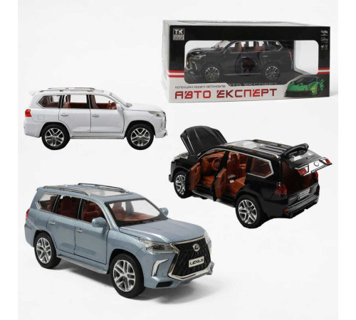 Машинка 1230-02 (24/2) "Авто Експерт", 3 кольори, металопластик, 1:24, звук, світло, інерція, відчиняються двері, у коробці, ВИДАЄТЬСЯ ТІЛЬКИ МІКС ВИДІВ