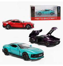 Машинка TX 41222 (48/2) "Авто Експерт", 3 види, металопластик, масштаб 1:22, світло, звук, інерція, відчиняються двері, багажник та капот, в коробці, ВИДАЄТЬСЯ МІКС