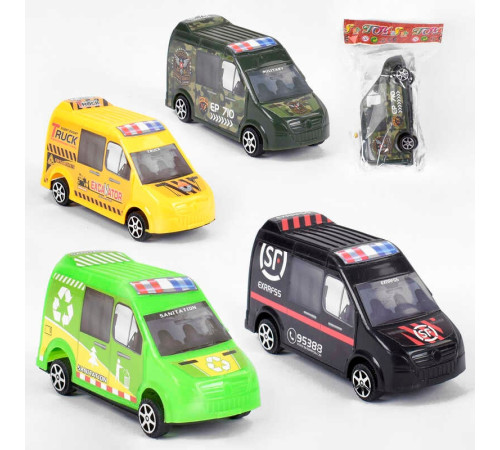 Набір машин 399-165 (720/2) 4 види, інерція, 1 штука в пакеті