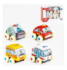 Набір тканинних машин HE 0237 (24) інерція, знімна платформа, 4 шт в коробці