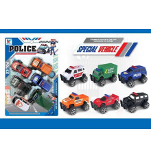 Набір машин 08-32 (96/2) 6 машинок в наборі, інерція, на листі