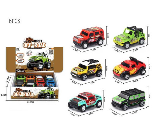 Набір машин 7129-2 (36/2) ЦІНА ЗА 6 ШТУК В БЛОЦІ