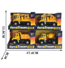 Спецтехніка 998-62 E (96/2) 4 види, в коробці, ВИДАЄТЬСЯ ТІЛЬКИ МІКС ВИДІВ