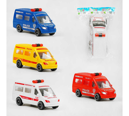 Машина А 01-04 (288/2) "Спецтехніка", 4 види, інерція, в пакеті, ВИДАЄТЬСЯ ТІЛЬКИ МІКС ВИДІВ