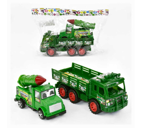 Набір машин 858 В-20 (120/2) "Військова техніка", інерція, рухомі деталі, 2шт у пакеті